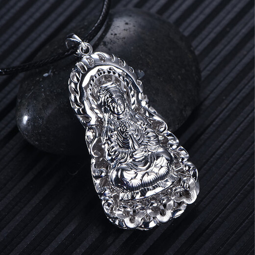 Pt.Charm new Pt950 platinum pendant Flame Guanyin men and women same style platinum peace pendant three-dimensional Buddha necklace. If it is not in stock, it can be customized. Take 10g as an example