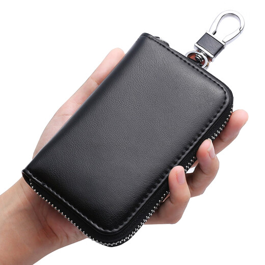 NAICHITE 2025 Новая Zipper с большой емкостью клавиши клавиши Men's Head Layer Cowhide Multifunction Practical Car Lock Royal Blue (6 кнопок для версии вставки карты)