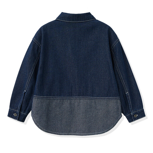 Demandez à la veste de garçons juniors 2025 automne à mid-grand veste en jean de la veste contrastée d'enfants Trend bleu 170