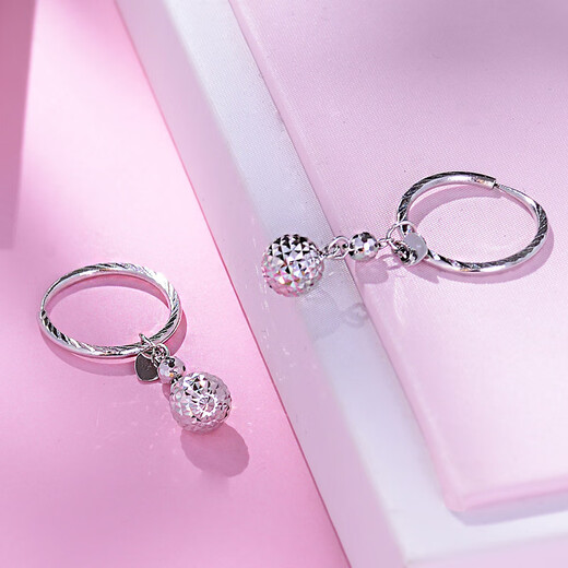 Yuan Shengfu's new PT950 high-quality earring ball platinum earrings fashionable platinum earrings earrings earrings 2.21 grams