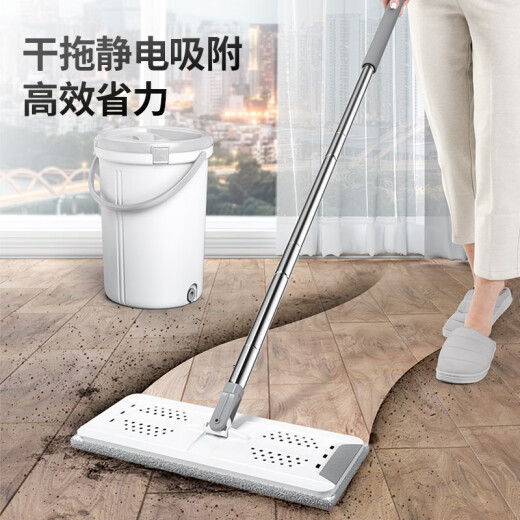Mayflower scratch bucket hand-washable flat mop accessories wet and dry mop floor mop with 2 pieces