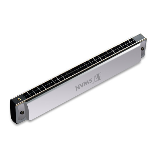 Swan (SWAN) 24-hole polyphonic harmonica Japanese imported gong advanced adult beginner professional performance C key (silver)