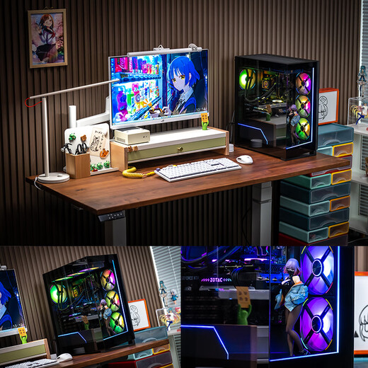 PHANTEKS Storm Chaser NV5S schwarzes, säulenfreies Zimmer-ATX-Desktop-Computergehäuse mit Meerblick (360 Wasserkühlungspositionen/ARGB-Doppellichtleisten/treiberlose Lichtsteuerung/Typ-C/5090-Grafikkarte)