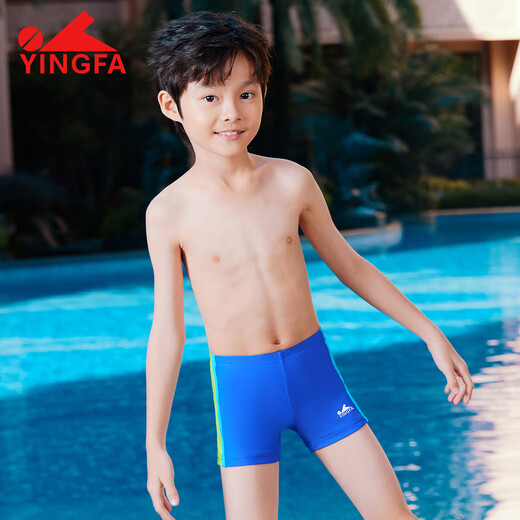 
Yingfa (YINGFA) Children's swimming trunks for boys and teenagers quick-drying breathable children's swimsuits for babies playing in the water and sun protection swimming trunks blue-24S653 6 sizes [recommended weight 30-40 Jin [Jin equals 0.5 kg]]