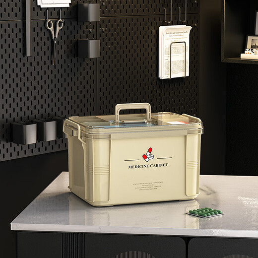 Yueka household medicine box multi-functional medicine storage box first aid box medicine box portable visual multi-layer storage box large