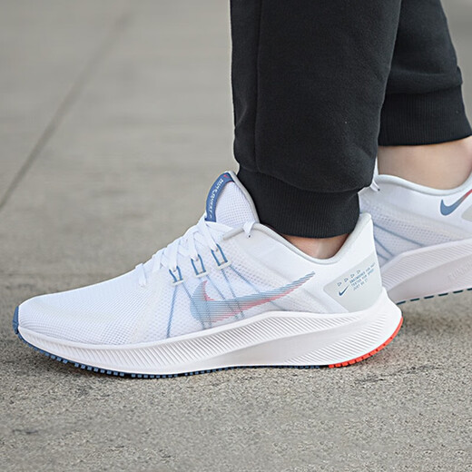 
Nike (NIKE) men's shoes summer new QUEST 4 lightweight shock-absorbing comfortable sports casual shoes breathable running shoes DA1105-101 white and blue QUEST 4 41