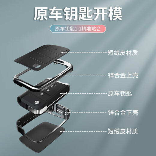 绅创大众钥匙套扣25款途昂X帕萨特ID.6X/ID.4X/24款途观L智行揽巡壳包