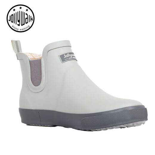 Very good (Jolly Walk) rain boots for women women's lightweight rain boots waterproof and non-slip water shoes low top fashion outdoor casual overshoes JW208-1 gray 37