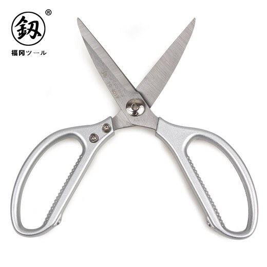鰰Fukuoka Tools Industrial Grade Scissors Powerful Stainless Steel Scissors Sharp and Durable Kitchen Household Chicken Bone Scissors