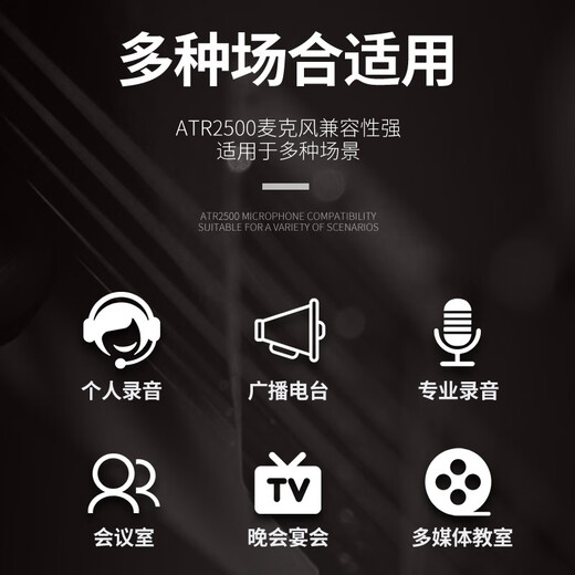 Audio-Technica ATR2500-USB audio book novel computer desktop mobile phone live broadcast Himalayan dubbing karaoke recording studio condenser microphone equipment set wire bracket set