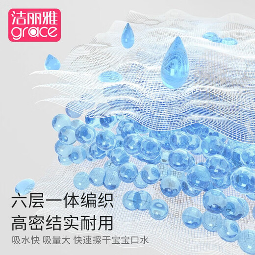 Jialiya baby face towel saliva towel Newborn baby supplies small square towel pure cotton 6-layer gauze towel embroidery style 5 pack one towel multi-purpose