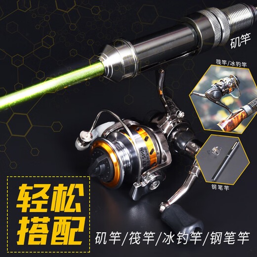 Mini small fishing wheels super small special offer stainless steel all-metal fishing reel raft fishing rock rod wheels Luya spinning wheels Mini all-metal 1000 series left and right hand interchangeable type