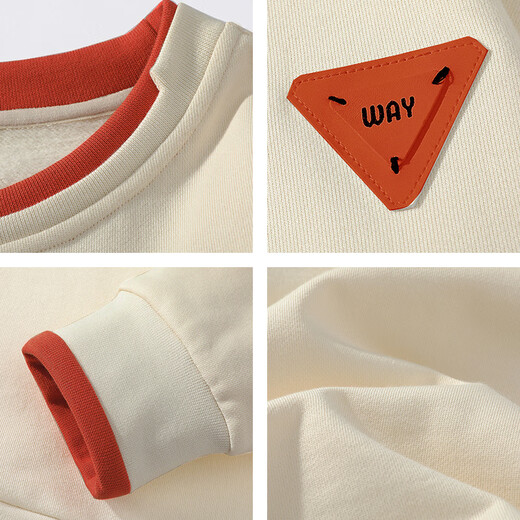 GENIOLAMODE velvet sweatshirt for men with contrasting color fake two-piece irregular fashionable round neck top for men