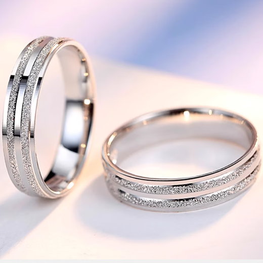 Zhou Qingxiang platinum ring for men pt999 full platinum ring for men and women couple rings trendy men's 950 platinum ring gift PT999 full platinum 6.1 grams (open style adjustment)