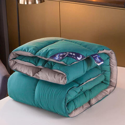 高级羽绒被95白鹅绒8斤被子羽绒被芯6斤加厚冬被10斤双人单人 纯灰色 180x220cm8斤加厚冬被
