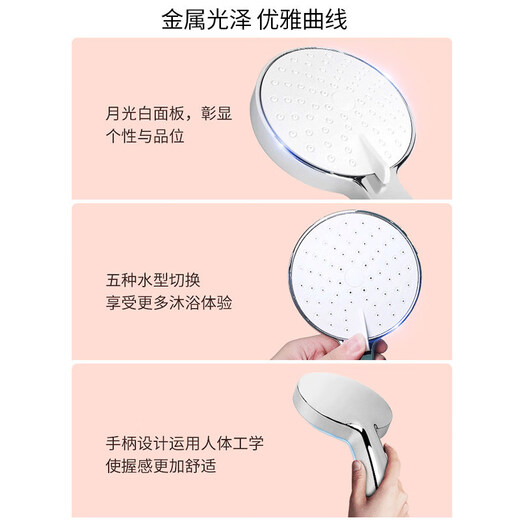 KOHLER Shower Single Nozzle Handheld Shower Five Functions Shower Head K-30251T-CP Silver