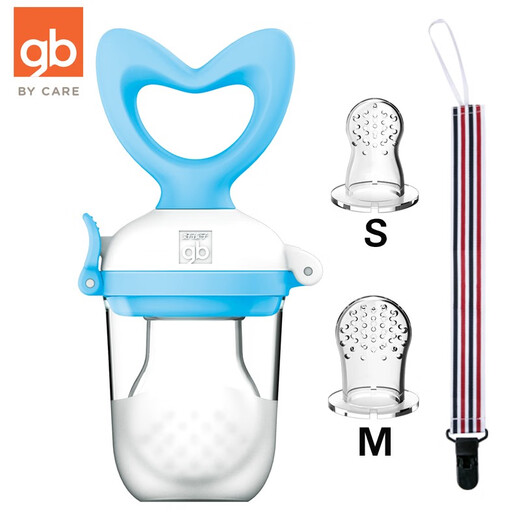 Goodbaby (gb) baby bite bag, fruit pacifier, food supplement, juice baby, fruit and vegetable play, soothing molars, chewing gum stick, bite bag - pink