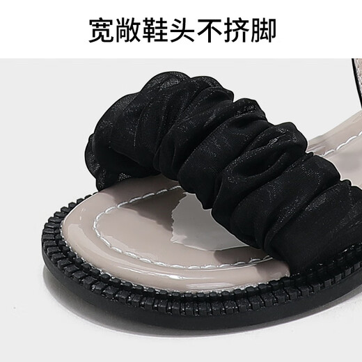 HELLOKITTY children's shoes girls open toe sandals children's summer little girl soft bottom princess fashion sandals 6801 beige 33