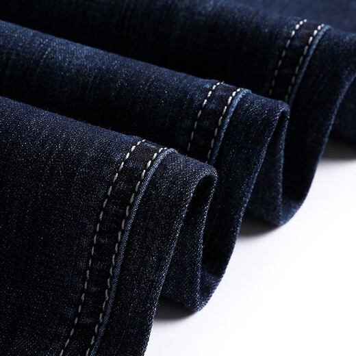 Classic Car (Laoyche) Jeans pour hommes Summer Style Thin Style d'âge moyen et personnes âgées pantalons décontractés en vrac pour hommes Daddy Pantalon masculin IG3883 Blue Black 29
