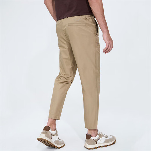Bailando con el lobo [fácil de cuidar] pantalones cónicos Cantalía elástica pantalones de nueve puntos Pantalones casuales para hombres 701 caqui 50/m