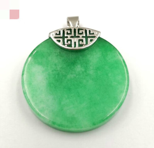 Toto -Aufkleber mit Wuwu Marke Jade, trockengrüner Jade, friedliche Schnalle Wuwu Card Round Card SNT9277 Gold Anhänger (+ Wachsekette)