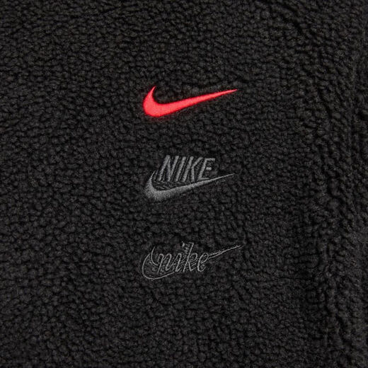耐克（NIKE）官方男装 2025春季新款运动服仿羊羔绒立领休闲保暖夹克外套 FZ6194-010 S 165（建议110-130斤）