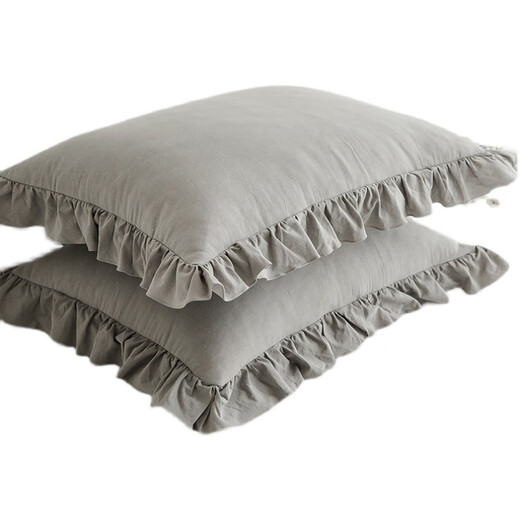 Love Garden ins simple princess ruffle pillowcase summer girl heart pillowcase one pair single white ruffle pillowcase one pair 48cmX74cm