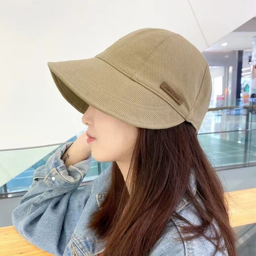 Chapeau de pêcheur à grande tête pour femmes montrant le visage, petit grand bord de protection solaire de la langue de canard de la langue extérieure du soleil voyage polyvalent et chapeau à la mode serppe noire réglable (54-58 cm)