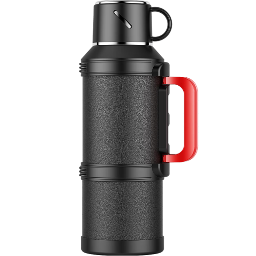 Moosen (moosen) insulated pot cup large capacity men's stainless steel outdoor travel car portable kettle thermos thermos customized lettering [antibacterial liner] Knight Black 3000ml-6Jin [Jin equals 0.5kg]