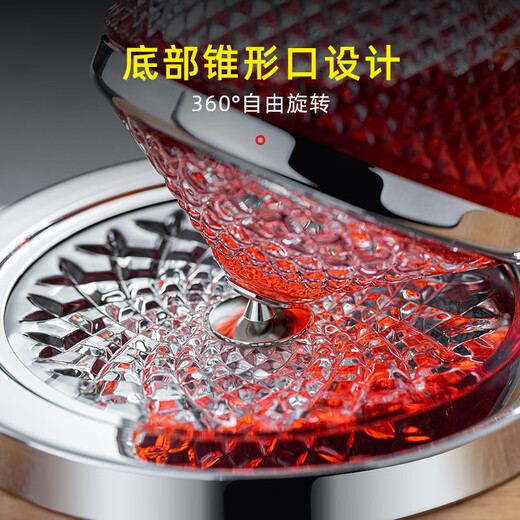 MUMU Housewarming Gift Crystal Luxurious High-end Rotating Tumbler Red Wine Decanter Set Home Red Wine Glass Stand Crystal Rotating Decanter 1186ml