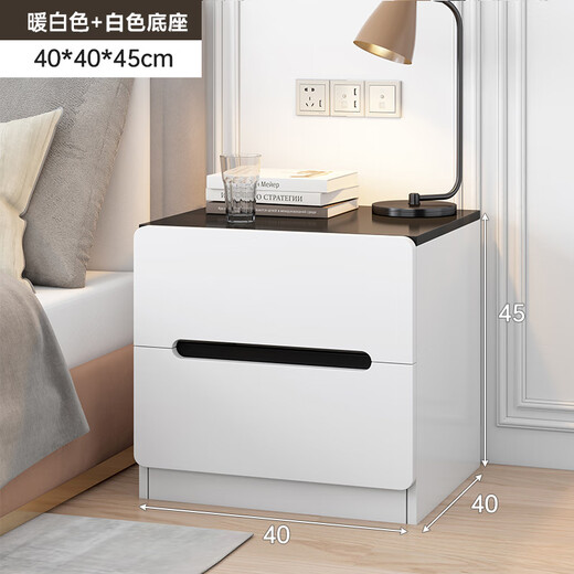 Shanshan wood art bedside table bedroom small storage cabinet modern simple white bedside storage internet celebrity fashion bedside cabinet