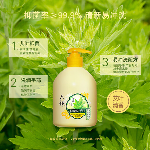 Liushen mugwort antibacterial hand sanitizer 500ml*1 (effective antibacterial 99.9% refreshing)
