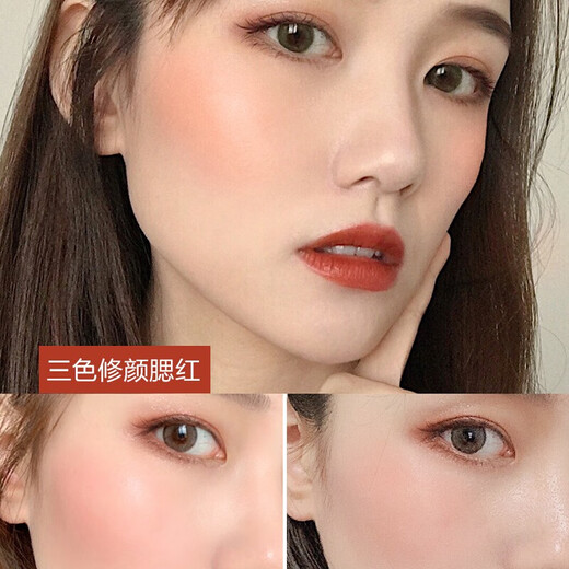 ZEESEA Colorful Blush Palette Sun-red Pork Belly Highlight Rouge Cream Air Cushion Liquid Eyeshadow Contouring Brush 5g Birthday Gift