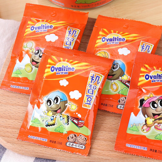 阿华田（Ovaltine）糖果机智豆 牛奶麦芽 糖果零食 串串装7.5g*36 可可味