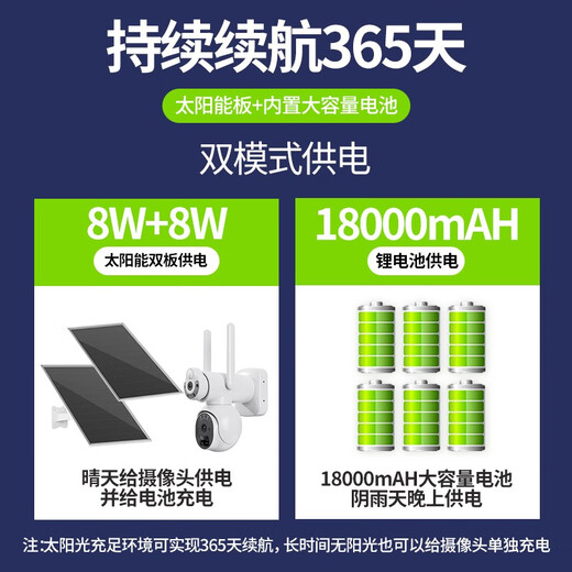 
Hongflash 4g solar camera Monitoring outdoor waterproof, powerless and network-free outdoor mobile phone remote plug-in wireless high-definition night vision 360-degree panoramic home ball machine [4G version] Double board large capacity fast charging + 10x zoom + full color night vision Mobile phone remote + rainproof and lightning protection + solar power supply + 0 electricity bill throughout the year