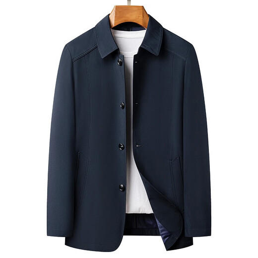 CAIDEN KETCH men's brand jacket men's jacket 2025 spring and autumn new style middle-aged dad wear business casual lapel windbreaker high-end dark blue ready stock Suda XL 180