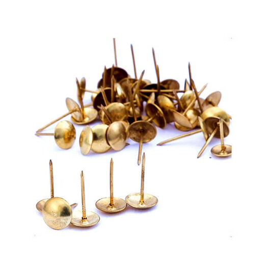 
Bubble nail golden pure copper bubble nail sofa foam nail copper bubble nail painting nail lengthened push pin decorative nail round head nail press nail cap diameter 7.5 full length 15250 silver