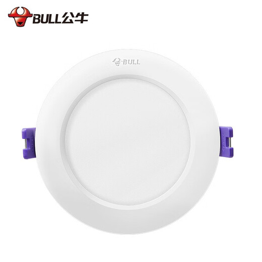 Downlight de taureau LED lumière de trou de maison allée couloir lampe oeil de taureau lumière de baril lumière de trou ultra-mince plafond intégré tricolore 3 pouces 4W downlight tricolore/paquet unique