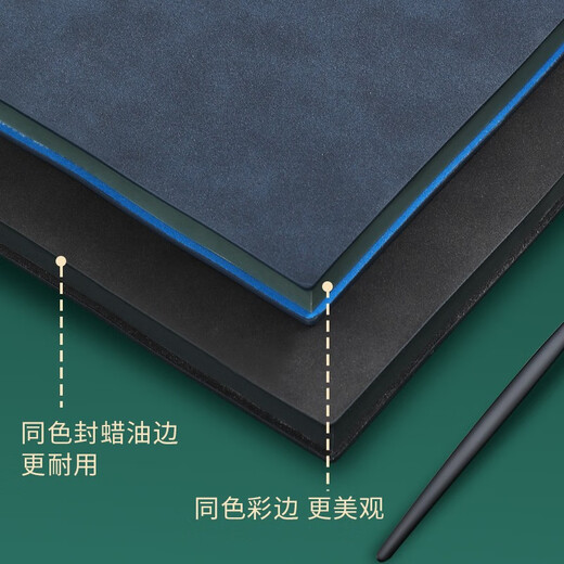 Faramon A5 leather notebook pen insert inspirational text business notepad diary handbook soft copy conference record book event gift custom logo A5-dark green [promised future]