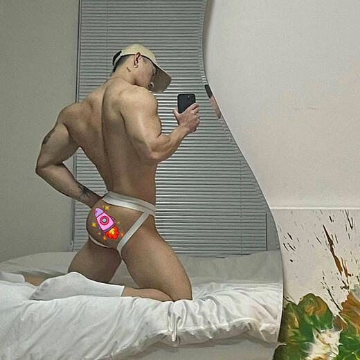 ORLVS low-waist men's double thong buttocks sexy modal hollow underwear male college student seamless thong white L