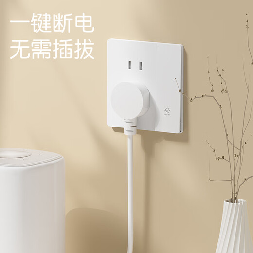 
International Electrician Switch Socket Panel 86 Concealed Household Ultra-thin White Matte Large Board One-Open Double Control Five-Operation with Switch Misplaced Five-Operation