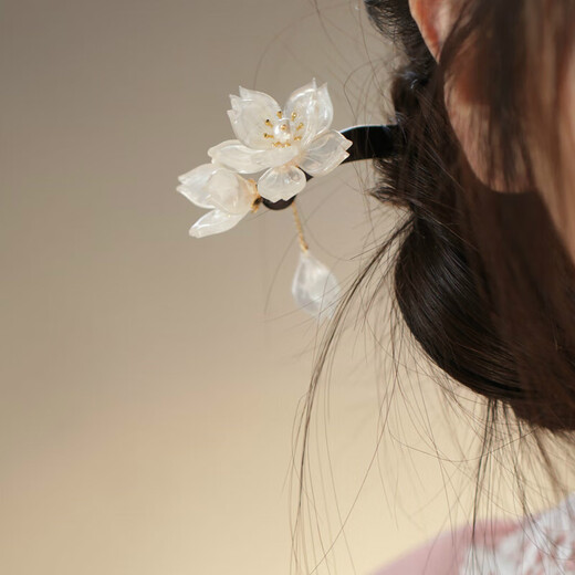 Mengyi wooden hairpin hairpin high-end Chinese style cheongsam ancient style original hairpin gardenia tassels step shake and hairpin gift