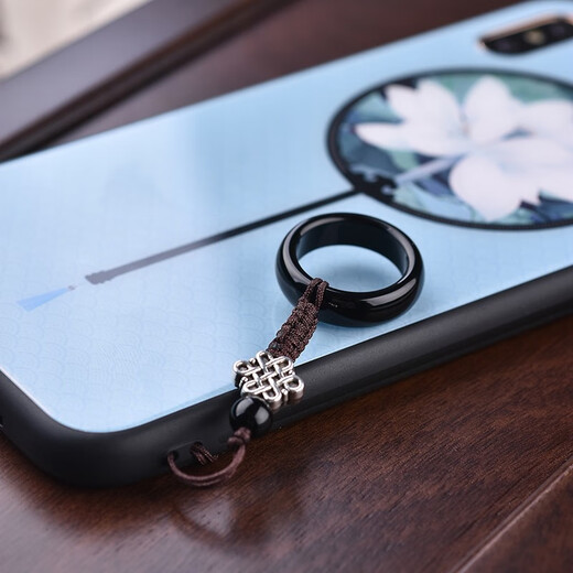 Today's dance mobile phone lack of rope anti -throwing ski rope Apple Huawei OV millet shell ancient style ornaments men's and women's rings buckle simplicity keys U disk anti -throwing pending agate black