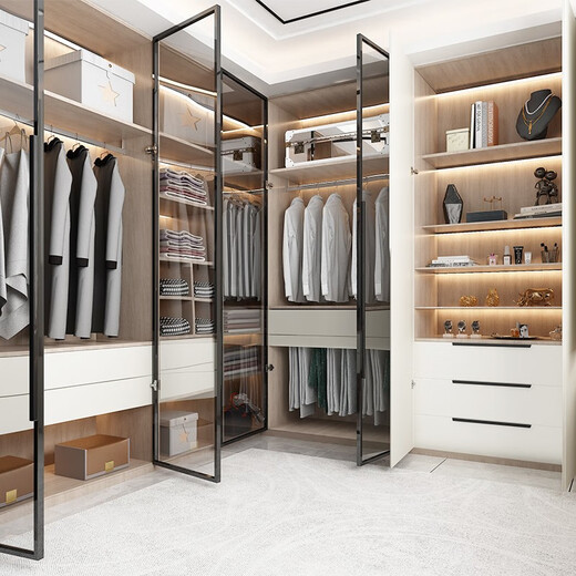 Temple of Heaven Customized Furniture Customized Cloakroom Customized Wardrobe Light Luxury Cloakroom Bedroom Wardrobe Versatile and Colorful Free Measurement in Beijing Area