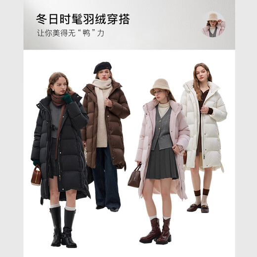 Fan Silan 23FS14081 mid-length lazy warm bread suit simple hooded ragdoll sleeve down jacket black M