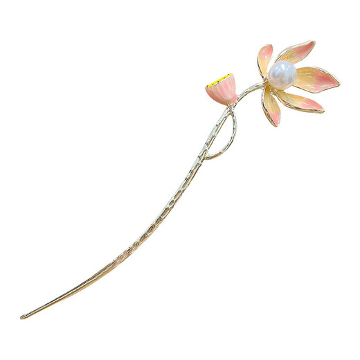 Duti children's ancient style Hanfu headdress super fairy-step rocking hairpin girl's sweet horse face skirt temperament hairpin hair accessories girl 12# flower blooming pinellia