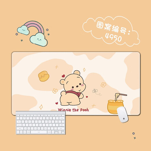 Three-color cat (SFMCEMQ) super large mouse pad cute ins style girl office computer desktop pad laptop keyboard pad wrist guard wrist protection non-slip cartoon e-sports 5009 strawberry bear 60 cm x 30 cm x 3 mm