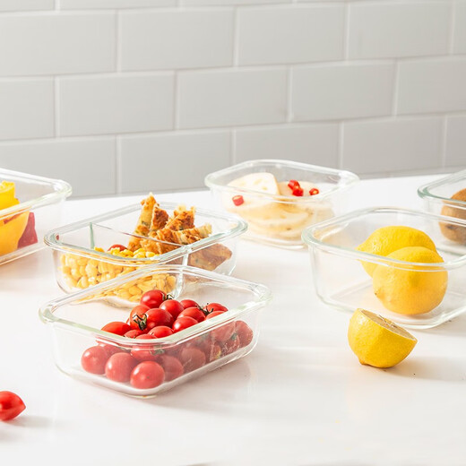 
Lock Lock (LOCK/LOCK) Grass Fresh Box High Borosilicon Heat-resistant Glass Microwave Oven Lunch Box Fresh Box Set 3-piece LLG983S601 (520ML*2+640ML)