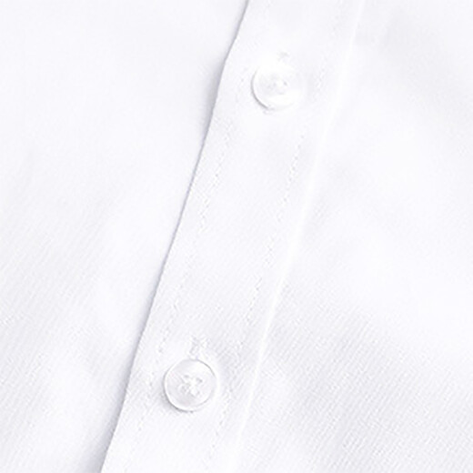 Jiuyu's children's white shirt, boys' spring and autumn pure cotton long-sleeved shirt, middle-aged and older children's performance solid color performance clothes, primary school uniforms, white 170 (suitable for height 161-170cm)