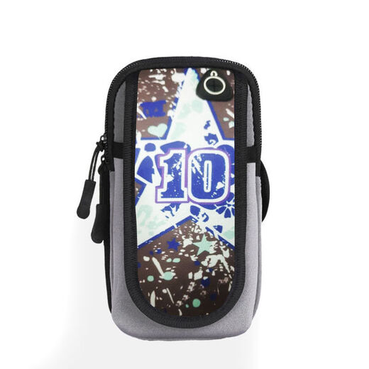 Xushansi is suitable for running mobile phone arm bags, outdoor mobile phone bags, universal arm straps for men and women, sports blue, enhanced temperament, Q version, newly upgraded 7.5 inches